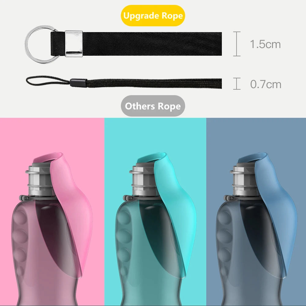 800ml Portable Dog Water Bottle with Built-in Drinking Bowl | Pawlio™