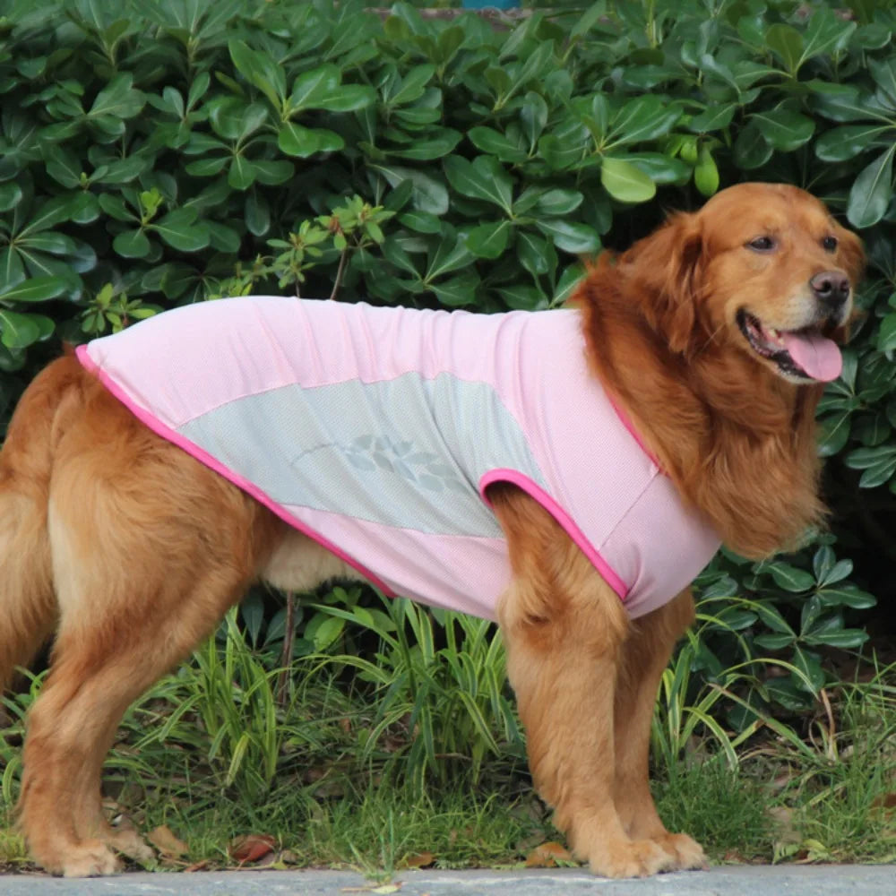 Summer Pet Dog Cooling Vest Quick Dry Pet Clothes Sun Protection Reflective Breathable Cats Outfit For Small Medium Large Dogs