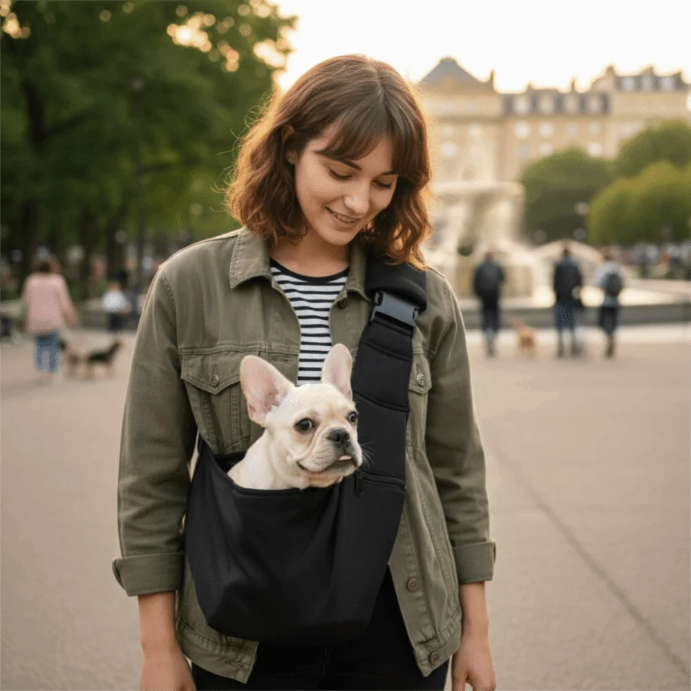 Double-Sided Pet Carrier Shoulder Bag for Cats & Small Dogs | Pawlio™