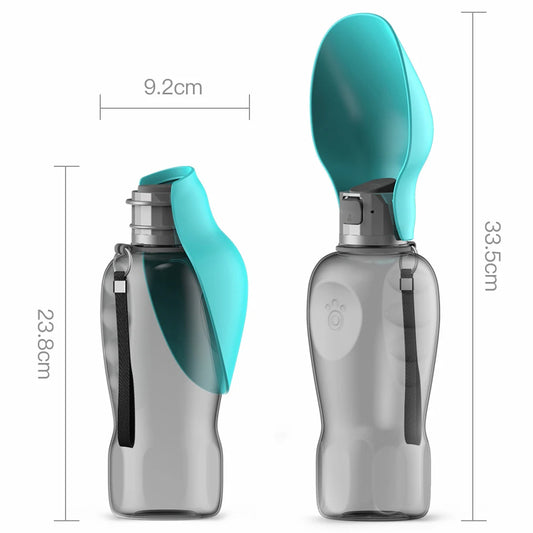 800ml Portable Dog Water Bottle with Built-in Drinking Bowl | Pawlio™