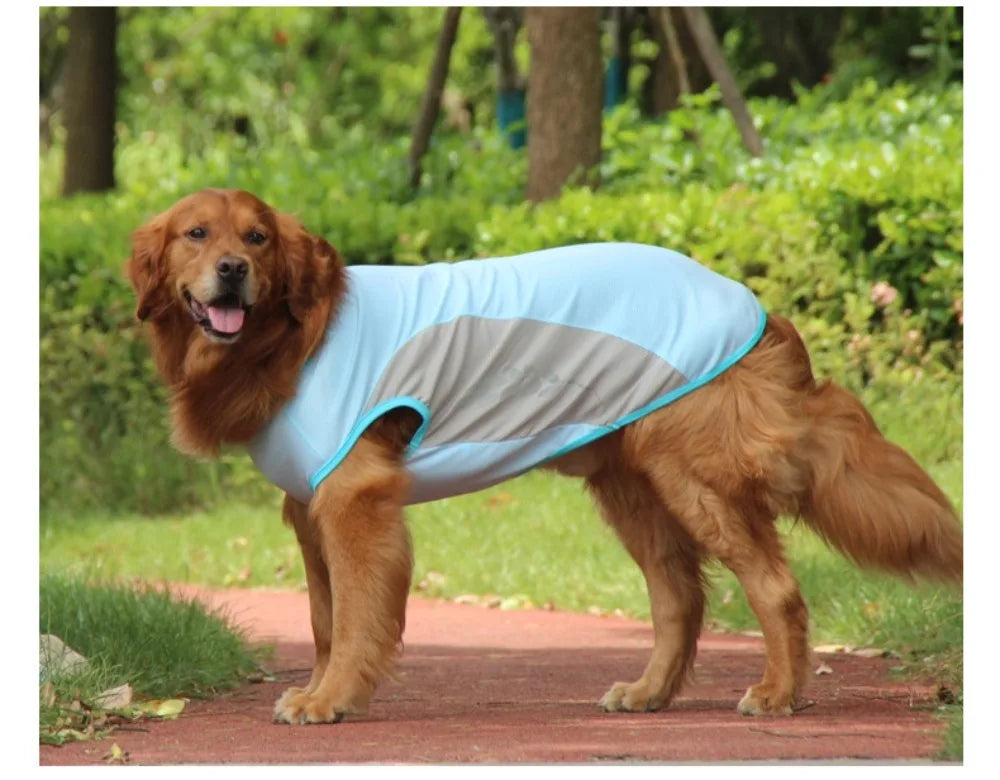 Summer Pet Dog Cooling Vest Quick Dry Pet Clothes Sun Protection Reflective Breathable Cats Outfit For Small Medium Large Dogs