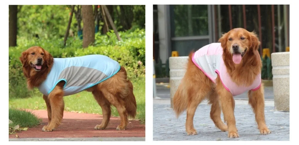 Summer Pet Dog Cooling Vest Quick Dry Pet Clothes Sun Protection Reflective Breathable Cats Outfit For Small Medium Large Dogs