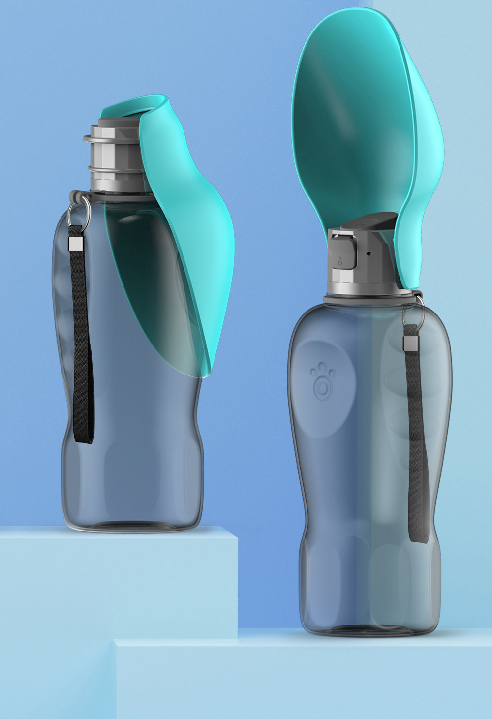 800ml Portable Dog Water Bottle with Built-in Drinking Bowl | Pawlio™