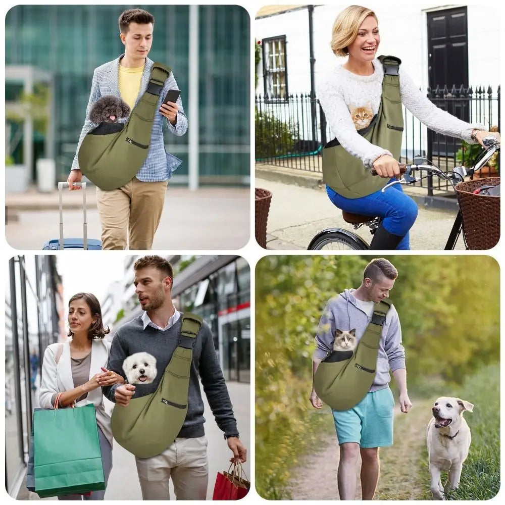 Double-Sided Pet Carrier Shoulder Bag for Cats & Small Dogs | Pawlio™